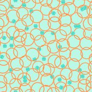 Seamless pattern with diamond rings in retro style N2