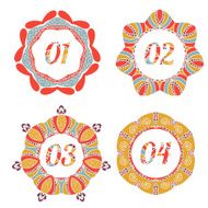 Vintage label options with floral design N2