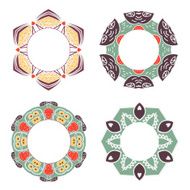 Vintage label options with floral design N3