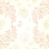 Elegant seamless pattern with roses