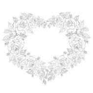 Isolation vintage frame from flowers roses N2