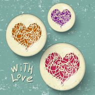 Heart in vintage style N4