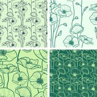 set of 4 seamless floral backgrounds N3