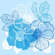 Floral background with flowers of peony N6