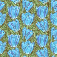 Seamless pattern with tulips N16
