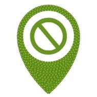 Four Leaf Clover of Forbidden Sign in Navication Icon