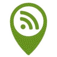 Four Leaf Clover of RSS Sign in Navication Icon