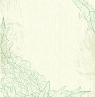 congratulation vintage vector background with drawing flowers