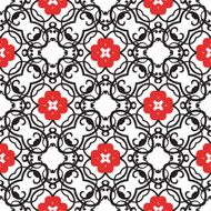 Seamless pattern with vintage flowers N19