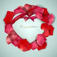 Rose petal Congratulations frame