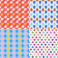 Set of four seamless patterns N7