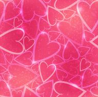 Pink romantic seamless pattern with hearts