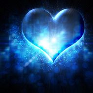 abstract heart on a blue background