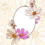 Vintage Floral Frame N29
