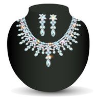 wedding necklace and earrings