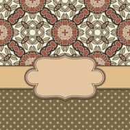 Vintage vector flower frame N101