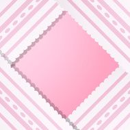 Pink background with vintage white lace