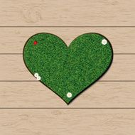 Grass heart symbol