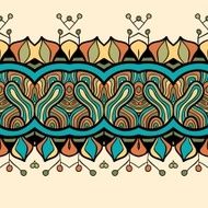 Horizontal seamless floral background N4