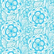 Vintage floral seamless pattern Vector N10