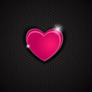 Happy Valentines Day card with heart Vector illustration N110