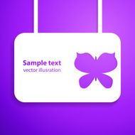 Vector paper cut out butterfly illustration with smooth