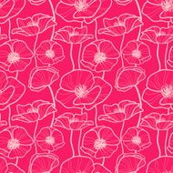 Seamless pattern with poppies N10