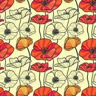 Seamless pattern with poppies N11