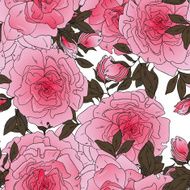 seamless pattern of beautiful roses