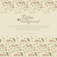 Vintage flowers background with text field N7
