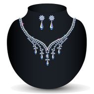 necklace and earrings women&#039;s wedding N2