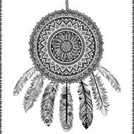 Set of ethnic feathers N4