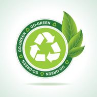 Eco-friendly recycle icon design
