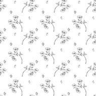 seamless pattern apple tree branch