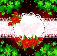 background with red roses N6