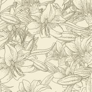 Beautiful seamless pattern with lilies N4