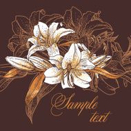 Beautiful seamless pattern with lilies N6