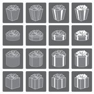 Gift box vector set