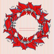 vignette from leaves and branches for congratulation or greeting cards
