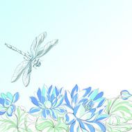 Lotus flower and dragonfly N2