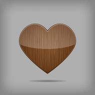 Creative vector wooden heart