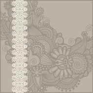 ornate floral background with ornament stripe N11
