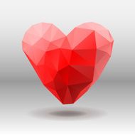 Polygon Heart vector illustration