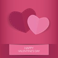 Valentine&#039;s card with text and heart shape Vector ilustration N50