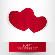 Valentine&#039;s card with text and heart shape Vector ilustration N51