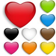 Valentine&#039;s Day Hearts Icon Set