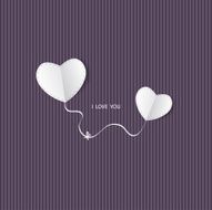 Valentine&#039;s card with text and heart shape Vector ilustration N53