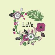 Romantic greeting card design
