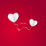 Valentine&#039;s card with text and heart shape Vector ilustration N54