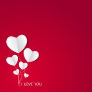 Valentine&#039;s card with text and heart shape Vector ilustration N58